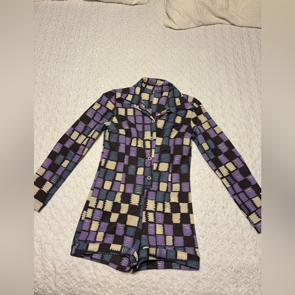Vintage Geometric Patterned Long Sleeve Jumper